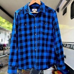 WOOLRICH Blue/Black Plaid Shirt